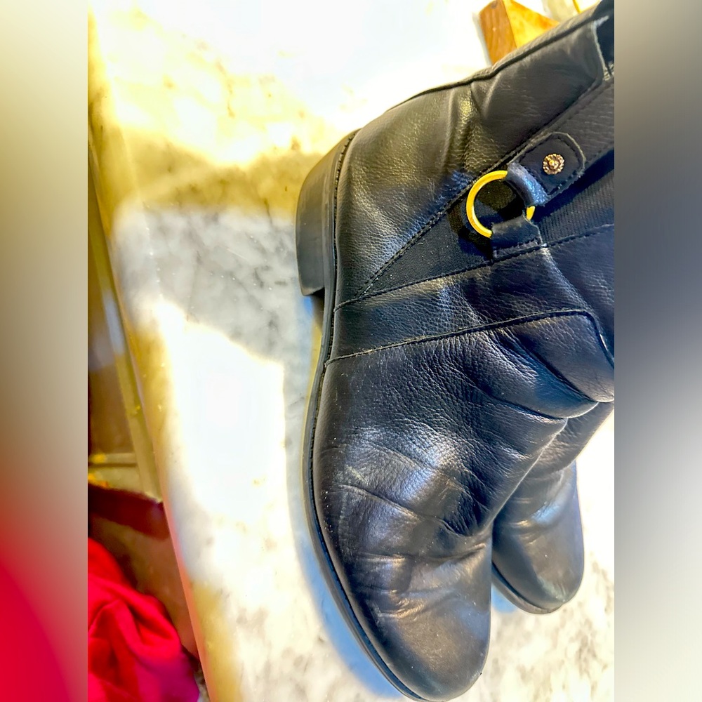 Anne Klein Women's Ankle Boot Size whimsigoth 11 REAL LEATHER
